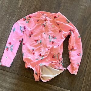 Old Navy Pink Strawberry Kids Rashguard